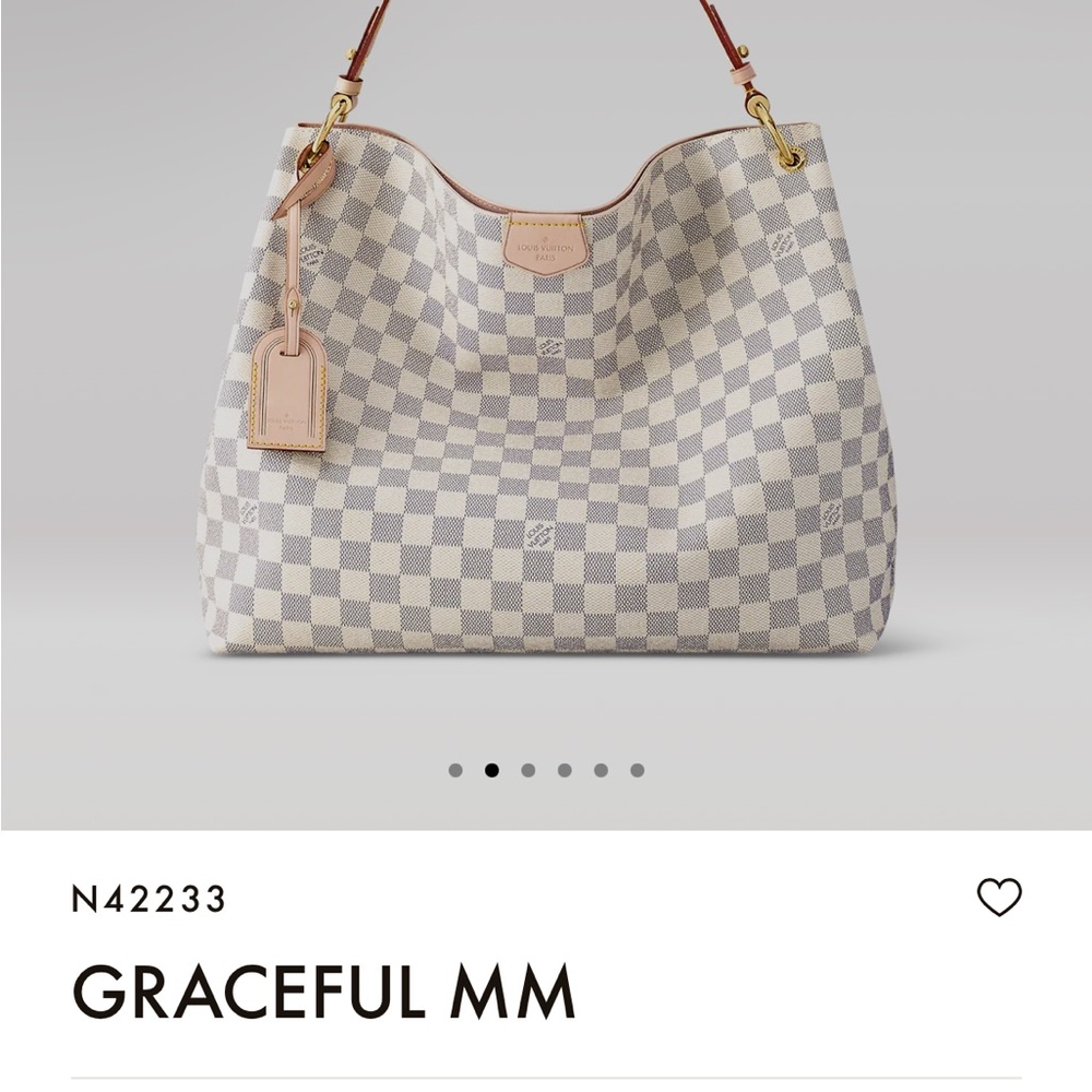Louis Vuitton Graceful MM in Gray and Cream